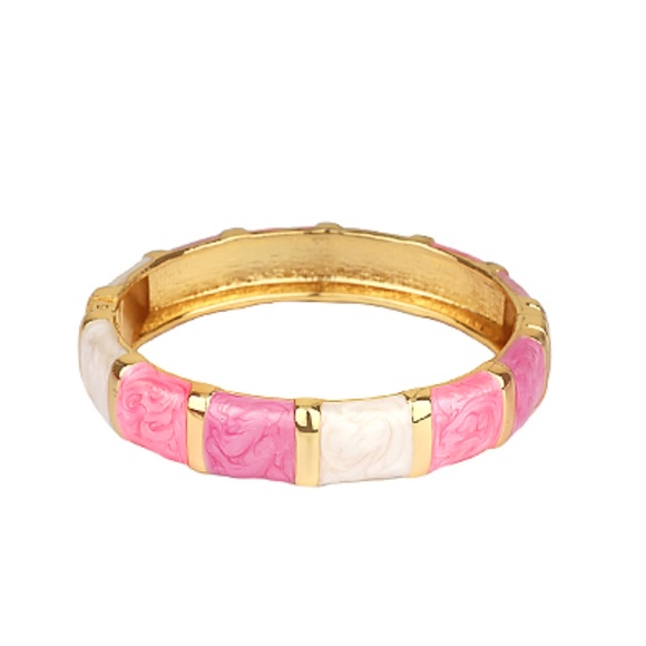 Color Coating Hinged Bangle Bracelet - Picture 2 of 2